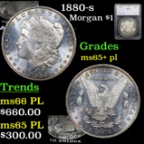 1880-s Morgan Dollar $1 Graded ms65+ pl By SEGS
