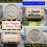 ***Auction Highlight*** Old Casino 50c Roll $10 Halves Las Vegas Casino The Mint 1955 Franklin & 194