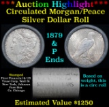 ***Auction Highlight*** Full Circ Mixed Morgan/Peace First Financial silver dollar roll, 20 coin 187