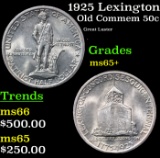 1925 Lexington Old Commem Half Dollar 50c Grades GEM+ Unc