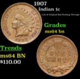 1907 Indian Cent 1c Grades Choice Unc BN