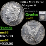 1900-s Morgan Dollar Mint Error $1 Graded ms62 By SEGS