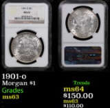 NGC 1901-o Morgan Dollar $1 Graded ms63 By NGC