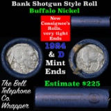 Buffalo Nickel Shotgun Roll in Old Bank Style 'Bell Telephone'  Wrapper 1924& d Mint Ends