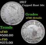 1817 Capped Bust Half Dollar 50c Grades xf details