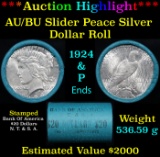 ***Auction Highlight*** Bank Of America 1924 & 'P' Ends Mixed Morgan/Peace Silver dollar roll, 20 co