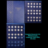 Complete Roosevelt 10c Whitman book, completed 1946-1964, 48 coins.