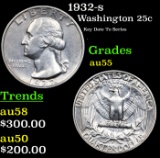 1932-s Washington Quarter 25c Grades Choice AU