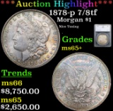 ***Auction Highlight*** 1878-p 7/8tf Morgan Dollar $1 Graded ms65+ By SEGS (fc)