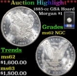 ***Auction Highlight*** NGC 1885-cc Morgan Dollar GSA Hoard $1 Graded ms62 By NGC (fc)