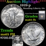 ***Auction Highlight*** 1929-p Standing Liberty Quarter 25c Graded ms65 fh By SEGS (fc)