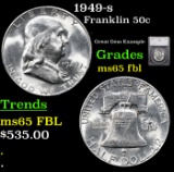 1949-s Franklin Half Dollar 50c Graded ms65 fbl By SEGS