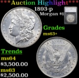 ***Auction Highlight*** 1893-p Morgan Dollar $1 Graded ms63+ By SEGS (fc)
