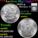 ***Auction Highlight*** 1892-p Morgan Dollar $1 Graded ms64+ By SEGS (fc)