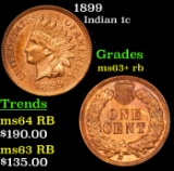 1899 Indian Cent 1c Grades Select+ Unc RB
