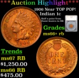 ***Auction Highlight*** 1906 Indian Cent Near TOP POP! 1c Grades GEM++ RB By SEGS (fc)
