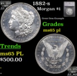 1882-s Morgan Dollar $1 Graded ms65 pl By SEGS