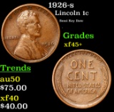 1926-s Lincoln Cent 1c Grades Xf++