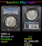 ***Auction Highlight*** PCGS 1881-o Morgan Dollar $1 Graded ms64 By PCGS (fc)