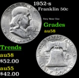 1952-s Franklin Half Dollar 50c Grades Choice AU/BU Slider