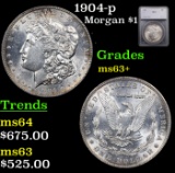 1904-p Morgan Dollar $1 Graded ms63+ By SEGS