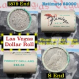 ***Auction Highlight*** Full Morgan/Peace Casino Las Vegas Flamingo silver $1 roll $20, 1879 & s end