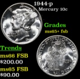 1944-p Mercury Dime 10c Grades GEM+ FSB