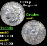 1903-p Morgan Dollar $1 Grades Select Unc