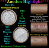 ***Auction Highlight*** 1891 Morgan & S Peace Ends Cull-VG Mixed Morgan/Peace Silver Dollar Shotgun