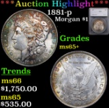 ***Auction Highlight*** 1881-p Morgan Dollar $1 Graded ms65+ By SEGS (fc)