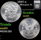 1897-s Morgan Dollar $1 Graded ms65 By SEGS