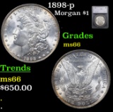 1898-p Morgan Dollar $1 Graded ms66 By SEGS