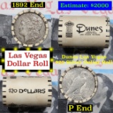 ***Auction Highlight*** Full Morgan/Peace Casino Las Vegas Dunes silver $1 roll $20, 1892 &  end (fc