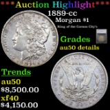 ***Auction Highlight*** 1889-cc Morgan Dollar $1 Graded au50 details By SEGS (fc)