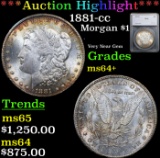 ***Auction Highlight*** 1881-cc Morgan Dollar $1 Graded ms64+ By SEGS (fc)