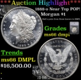 ***Auction Highlight*** 1888-o Morgan Dollar Near Top POP! $1 Graded ms66 dmpl By SEGS (fc)