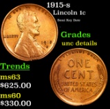 1915-s Lincoln Cent 1c Grades Unc Details
