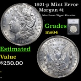 1921-p Morgan Dollar Mint Error $1 Grades Choice Unc By SEGS