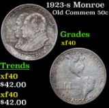 1923-s Monroe Old Commem Half Dollar 50c Grades xf