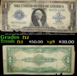 1923 $1 Large Size Blue Seal Silver Certificate, Fr-237 Signatures of Speelman & White Grades f, fin