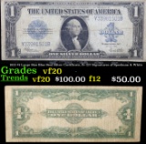 1923 $1 Large Size Blue Seal Silver Certificate, Fr-237 Signatures of Speelman & White Grades vf, ve