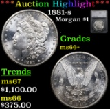***Auction Highlight*** 1881-s Morgan Dollar $1 Grades GEM++ Unc By SEGS (fc)