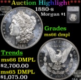 ***Auction Highlight*** 1880-s Morgan Dollar $1 Graded ms66 dmpl By SEGS (fc)