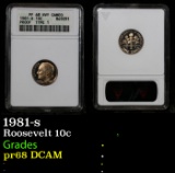 Proof ANACS 1981-s Roosevelt Dime 10c Graded pr68 By ANACS