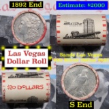 ***Auction Highlight*** Full Morgan/Peace Casino Las Vegas Sands silver $1 roll $20, 1892 & s end (f