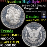 ***Auction Highlight*** NGC 1883-cc Morgan Dollar GSA Hoard $1 Graded ms62 dpl By NGC (fc)
