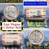 ***Auction Highlight*** Old Casino 50c Roll $10 Halves Las Vegas Casino Sands 1953 Franklin & 1945