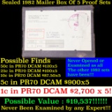 Original sealed box 5- 1982 United States Mint Proof Sets