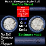 Buffalo Nickel Shotgun Roll in Old Bank Style 'Bell Telephone'  Wrapper 1916 & s Mint Ends