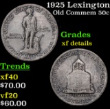 1925 Lexington Old Commem Half Dollar 50c Grades xf details